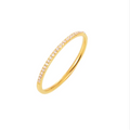 Ultra-Thin Instagram Style Micro Pavé Gold Ring